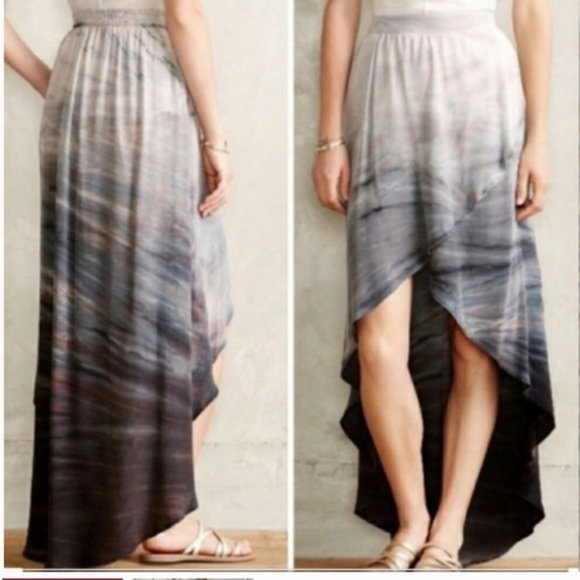 Anthropologie High-Low Ombre Dye Skirt - Picture 1 of 4